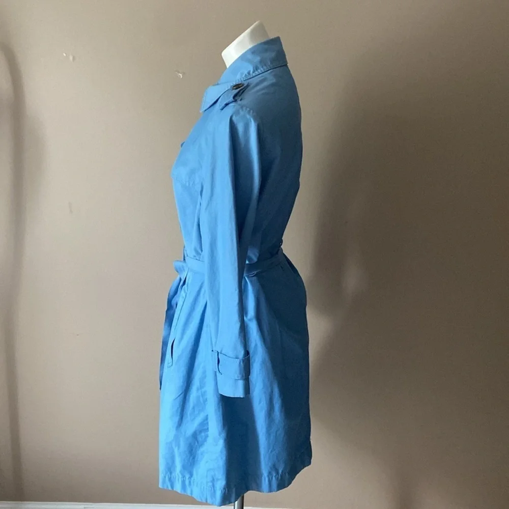 Gap Women’s Pastel Baby Blue Trench Coat Preppy Prep Casual